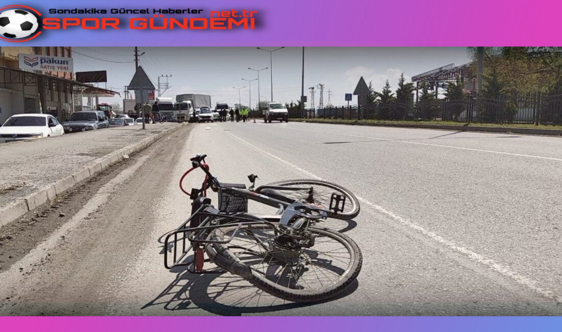 Samsun’un Bafra ilçesinde meydana gelen trafik kazasında bir bisiklet sürücüsü