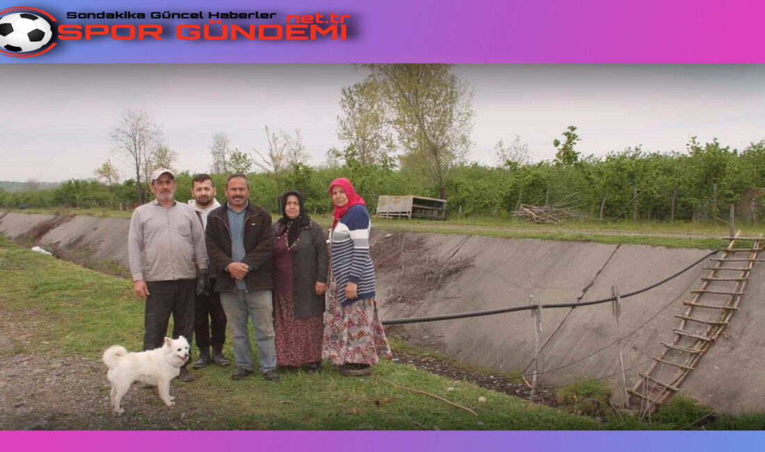 Samsun’un Çarşamba ilçesine bağlı Yamanlı Mahallesi sakinleri, sulama kanalının yol